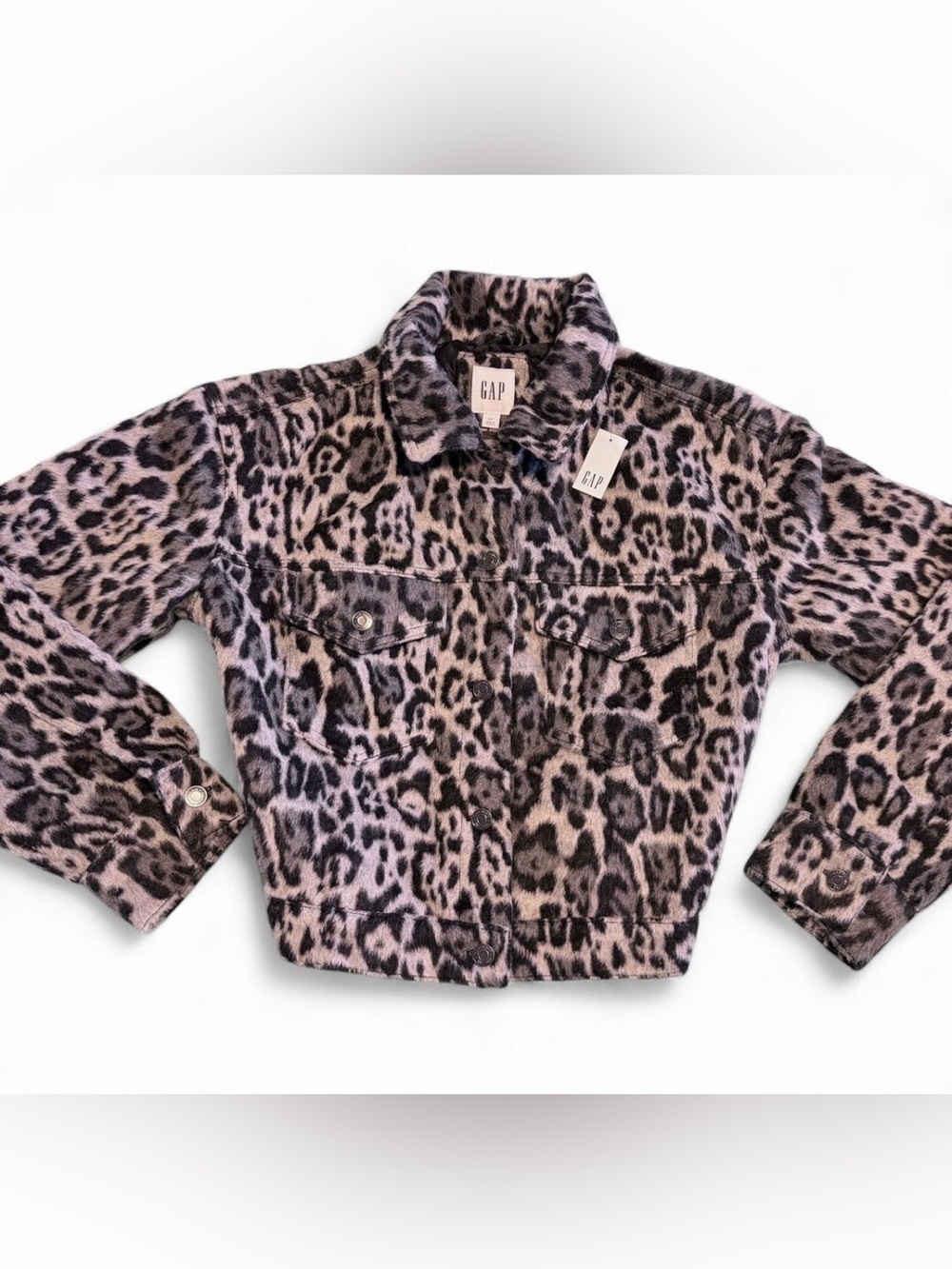 GAP - Relaxed Fit Leopard Print Jacket